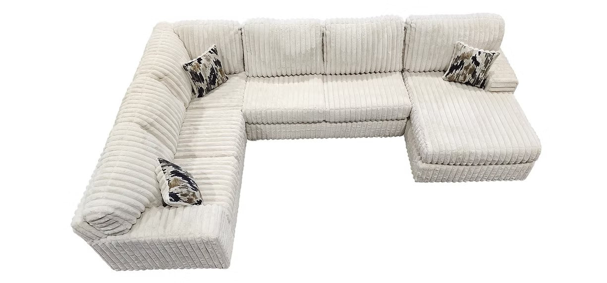 S319 AUSTIN 3 PIECE IVORY SECTIONAL