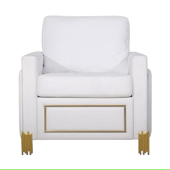 S9060 GLAMOR COLLECTION WHITE LIVING ROOM SET AVAILABLE AS 2 PIECE OR 3 PIECE SET