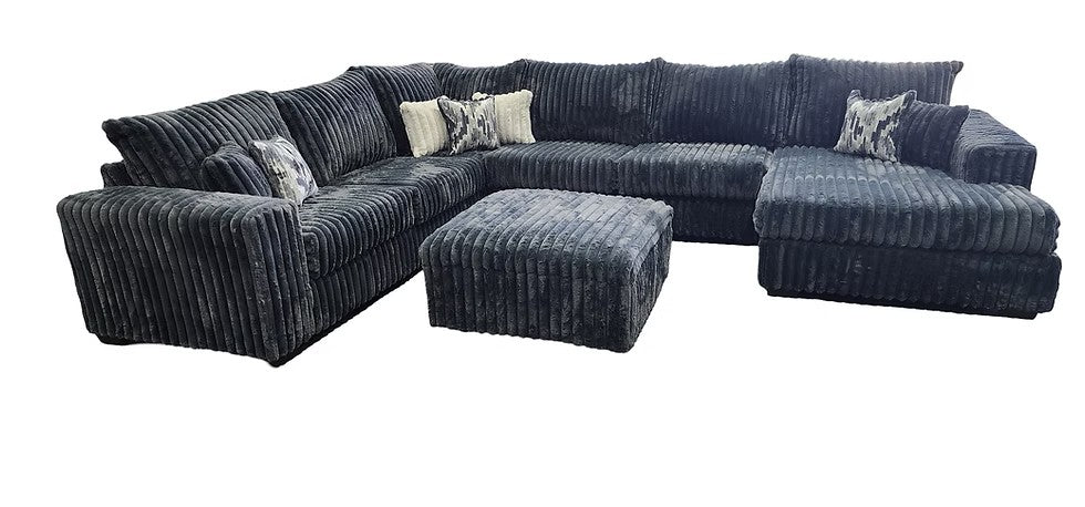 S320 TEXAN GREY 4 PIECE SECTIONAL AVAILABLE PLUS OPTIONAL OTTOMAN