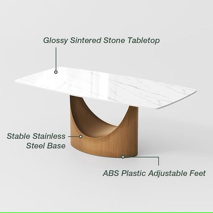 LEXI GLOSSY WHITE 79" DINING TABLE - SERAPION CHAIRS CAN BE PURCHASED SEPERATELY