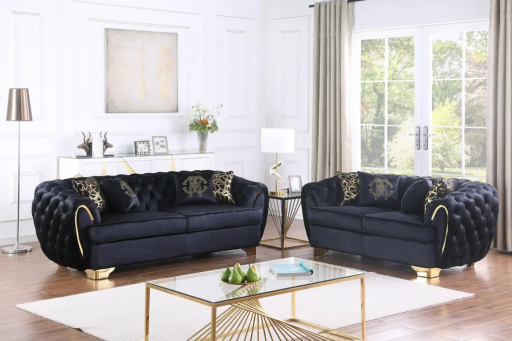 S2004 MILA BLACK SWIVEL CHAIR ALSO AVAILABLE AS A 2 PIECE AND 3 PIECE SET