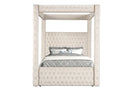 Switch B8013 MANSION BEIGE BED PLATFORM BED AVAILABLE IN QUEEN AND KING SIZES 3 image