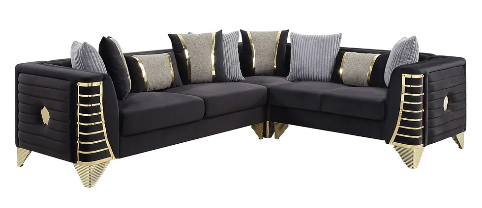 S4020 DONOVAN BLACK SECTIONAL