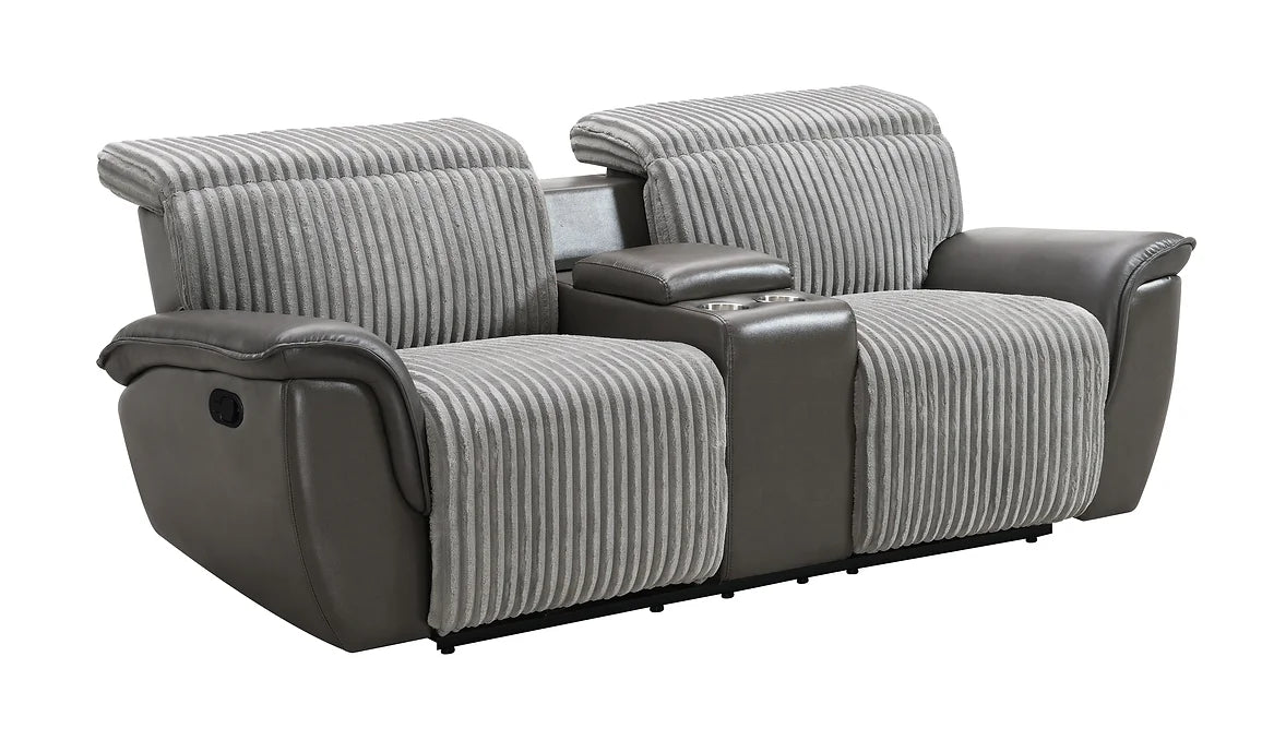 S9112 TWIST GREY 3 PIECE RECLINING LIVING ROOM SET