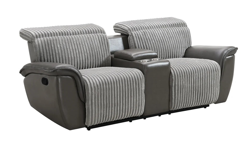 S9112 TWIST GREY 3 PIECE RECLINING LIVING ROOM SET