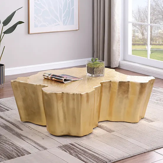 A-CT08 ORO GOLD LEAF COFFEE TABLE