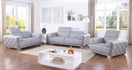 Switch MI-1245 HEXOR LIGHT BLUE ITALIAN LEATHER LIVING ROOM SET AVAILABLE AS 2 PIECE OR 3 PIECE SET 1 image
