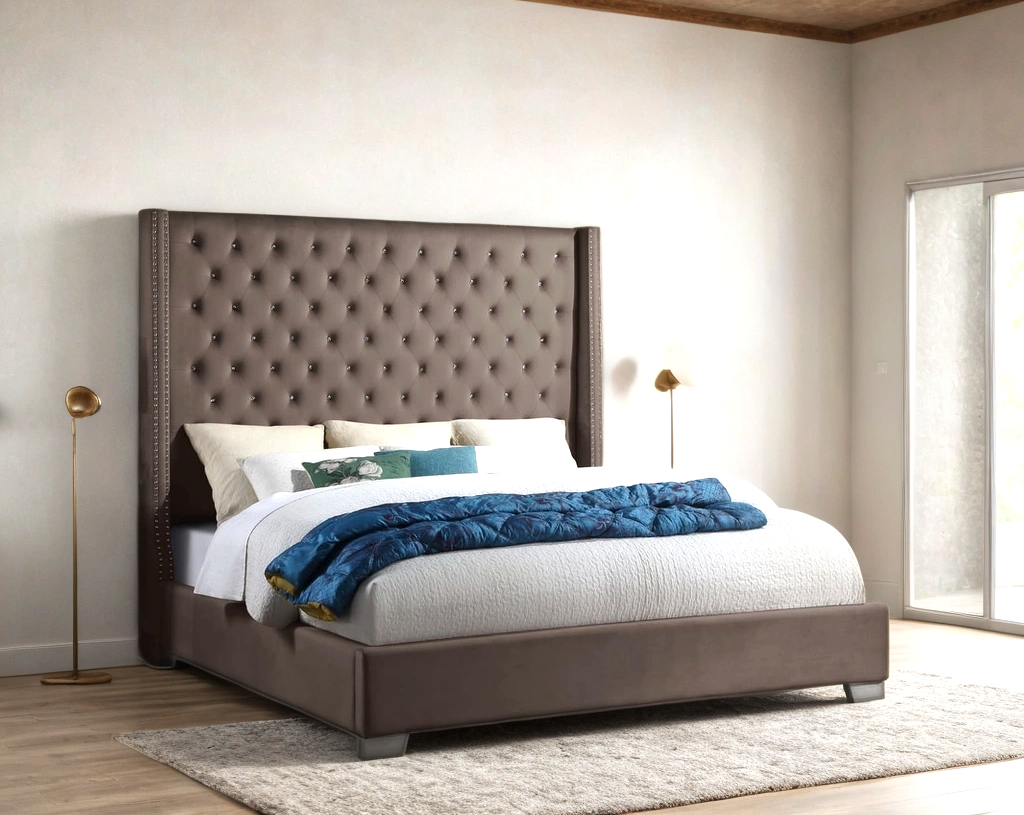 HH224 6FT -  MOCHA BED AVAILABLE IN QUEEN AND KING SIZES