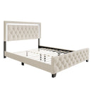 Switch HH260 BEIGE PLATFORM BED WITH LED AVAILABLE IN TWIN, FULL, QUEEN AND KING SIZES 3 image