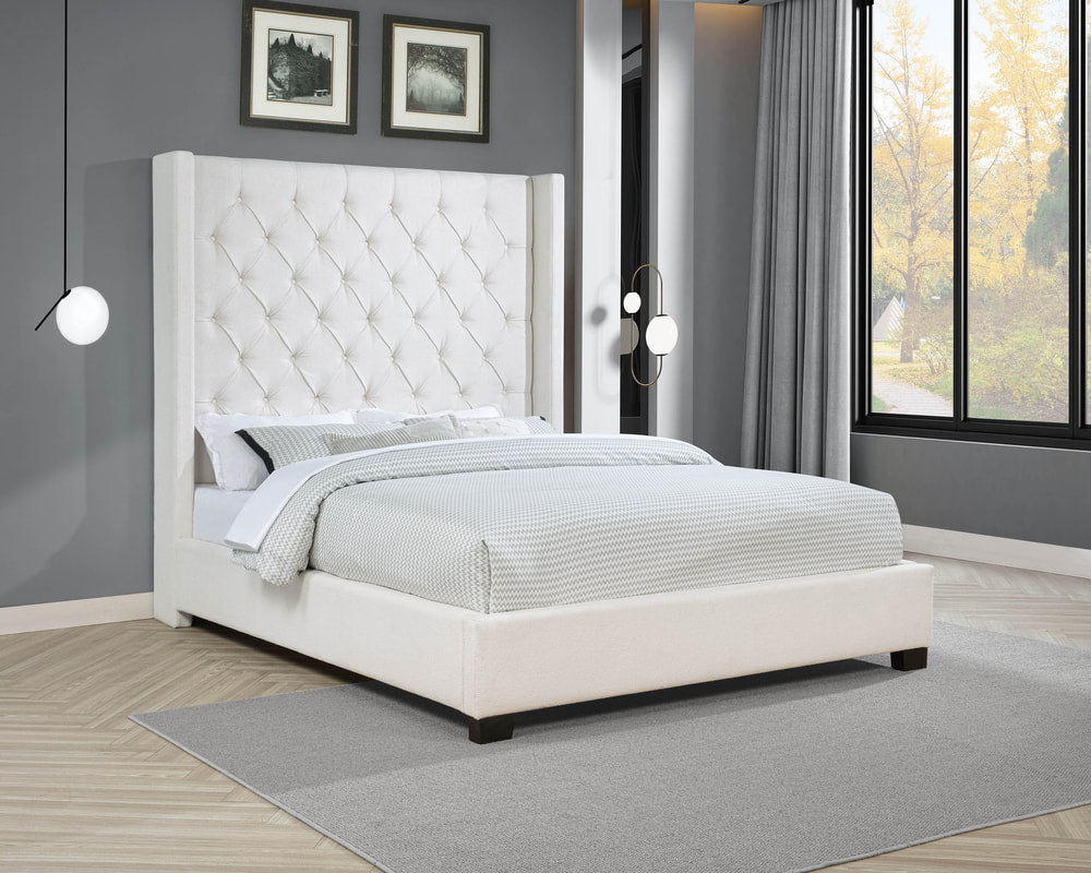 HH405 6FT -  BIEGE BED AVAILABLE IN QUEEN AND KING SIZES