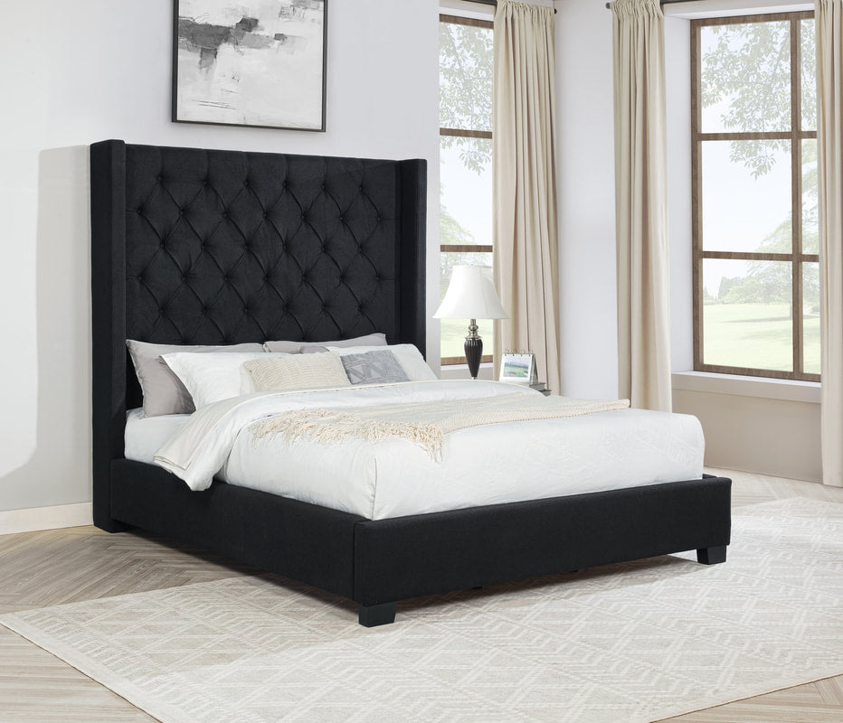HH406 6FT -  BLACK BED AVAILABLE IN QUEEN AND KING SIZES