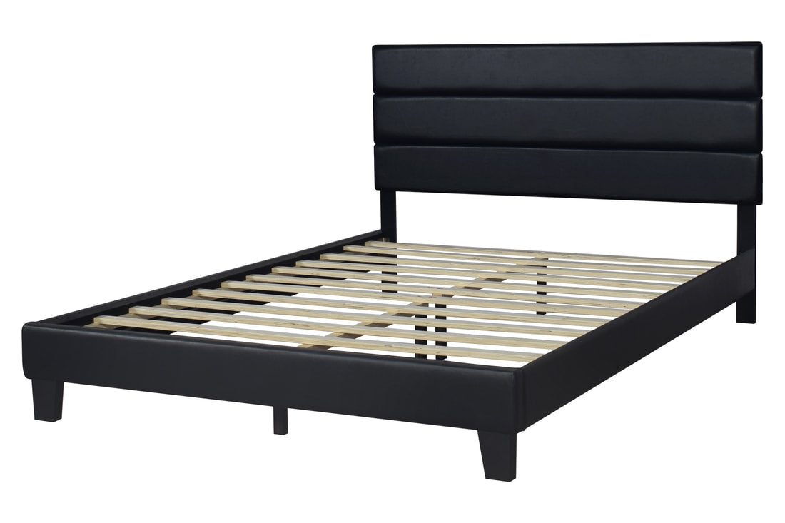 HH620 BLACK PLATFORM BED AVAILABLE IN TWIN, FULL, QUEEN AND KING SIZES