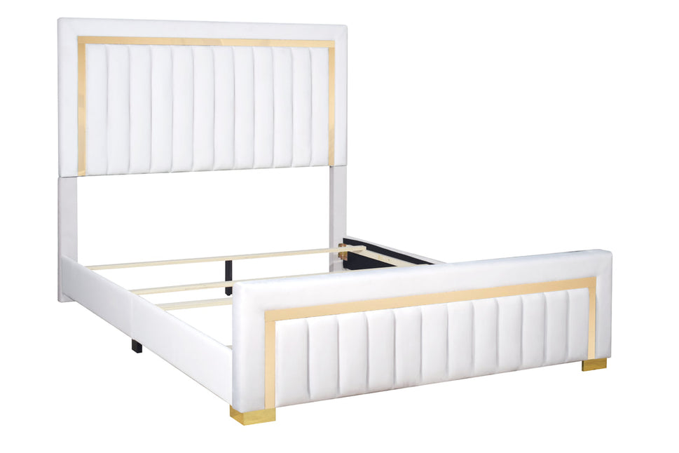 HH810 WHITE PLATFORM BED AVAILABLE IN TWIN, FULL, QUEEN AND KING SIZES
