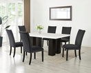 Switch Finland Table &amp; 6-Chairs (GENUINE MARBLE) - Available in Black, Grey, Blue, &amp; PU 1 image