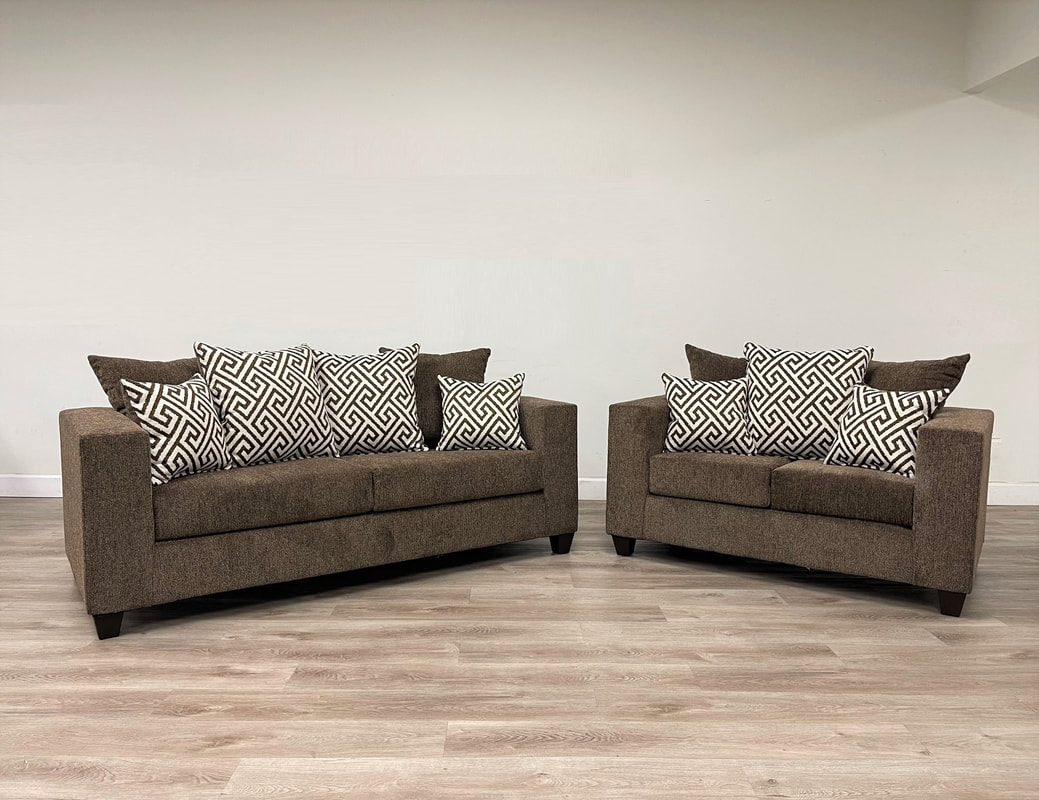 110 MOCHA SOFA AND LOVE SEAT