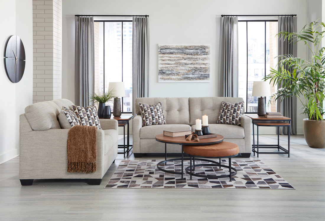 ASHLEY 310-05 SOFA & LOVESEAT AVIALABLE IN CHOCOLATE AND PEBBLE COLORS