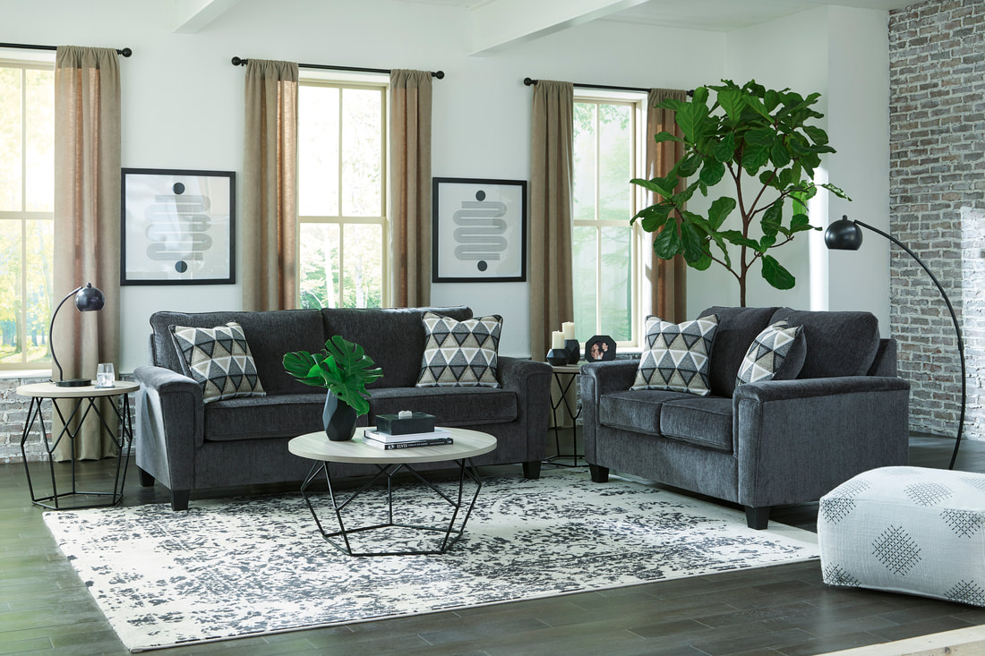 ASHLEY 839-05 SOFA AND LOVESEAT IN SMOKE COLOR