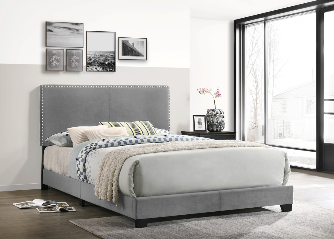 HH530 GREY BED FULL ONLY