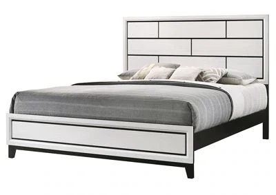 B4610 AKERSON QUEEN OR KING SIZE BED IN CHALK COLOR
