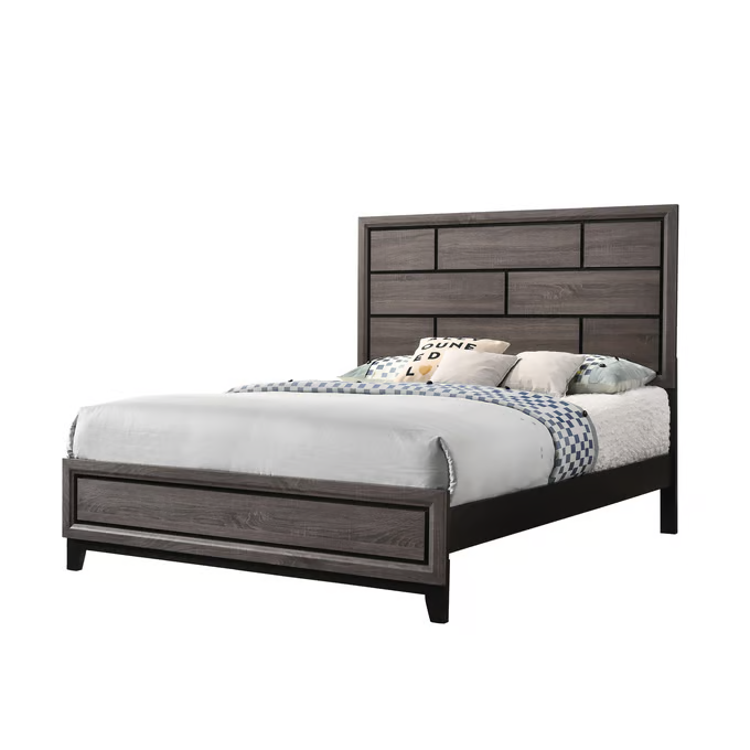 B4620 AKERSON TWIN, FULL, QUEEN OR KING SIZE BED IN GREY COLOR