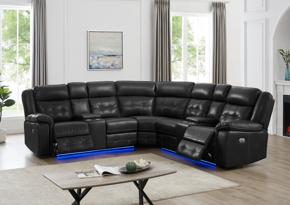 AMAZON POWER RECLINING SECTIONAL AVAILABLE IN BLACK BROWN AND WHITE