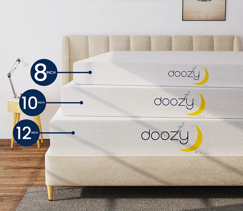 DOOZY 8", 10" & 12" MATTRESS AVAILABLE IN QUEEN AND KING SIZES