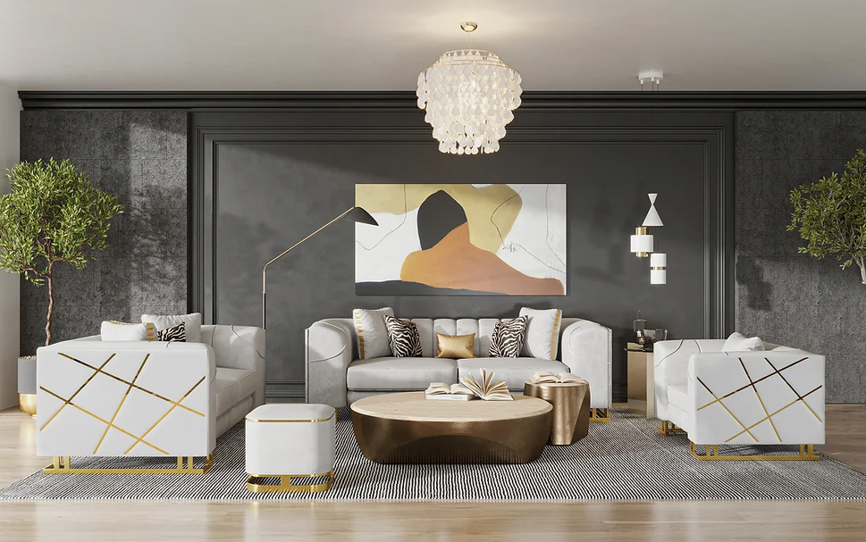 S901 Designer Living room Set available as 2 Piece or 3 Piece