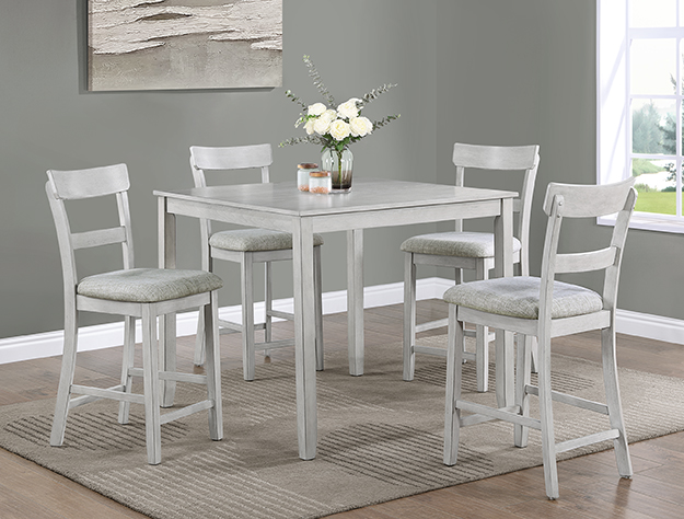 2754DW-SET HENDERSON 5PK COUNTER HEIGHT TABLE SET DRIFT WOOD
