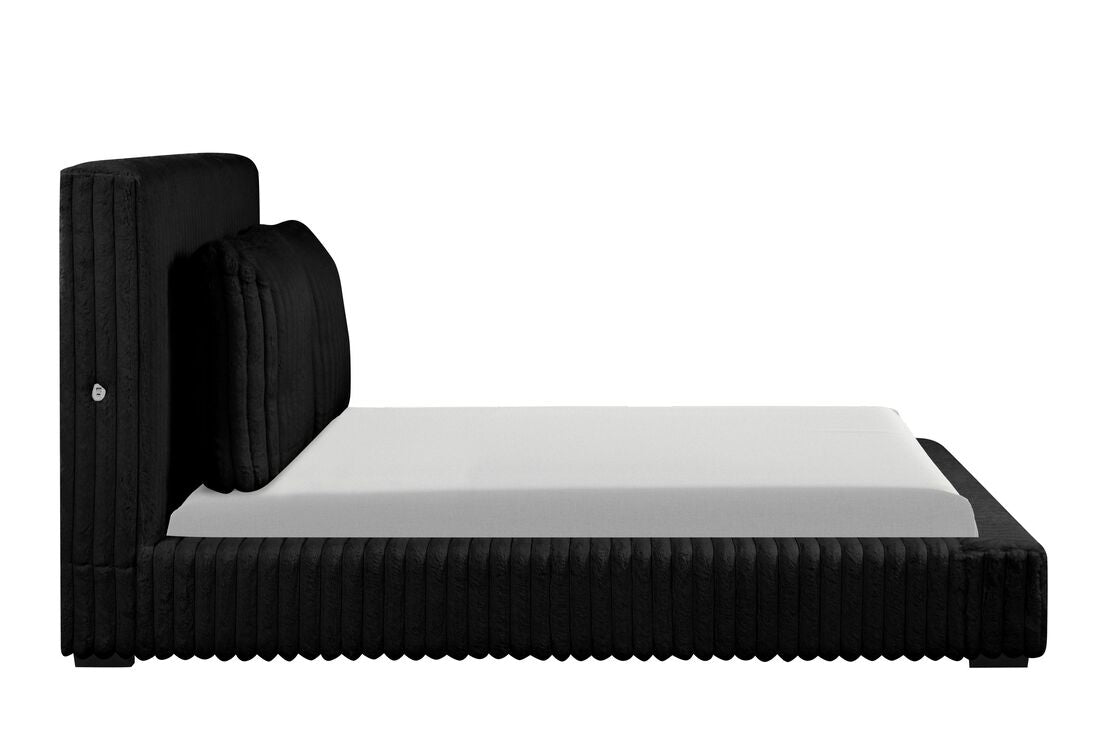 LAUREN BLACK PLATFORM BED AVAILABLE IN QUEEN AND KING SIZES