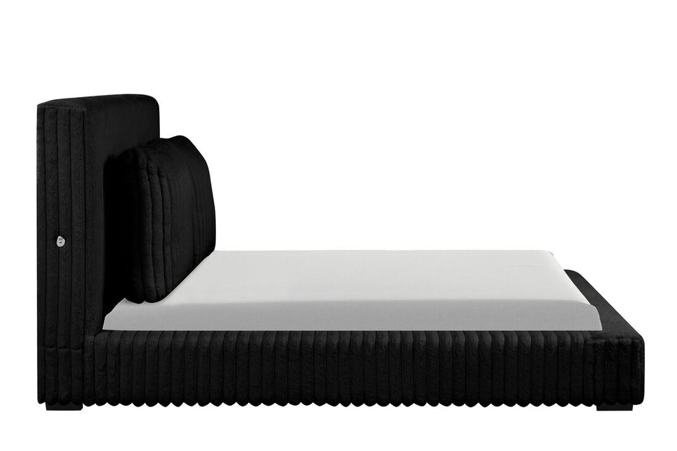 LAUREN BLACK PLATFORM BED AVAILABLE IN QUEEN AND KING SIZES