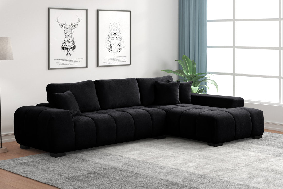 MANHATTAN2 BLACK SECTIONAL