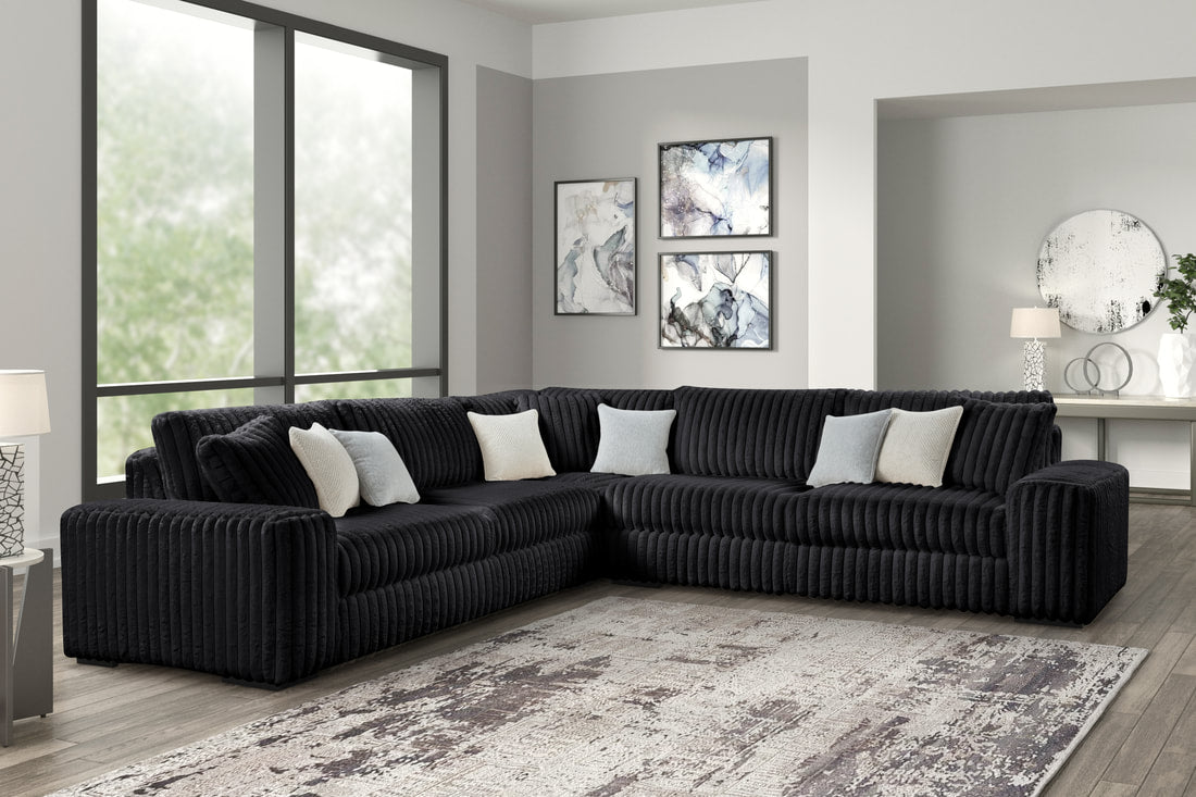 MASHMALLOW  BLACK OVERSIZED SECTIONAL