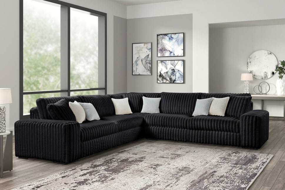 MASHMALLOW  BLACK OVERSIZED SECTIONAL