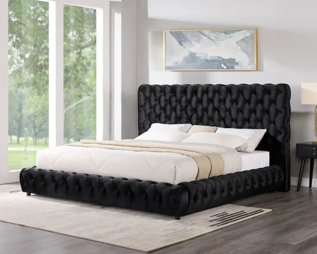 DREAM PLATFORM BED GRAY AVAILABLE IN QUEEN AND KING SIZES