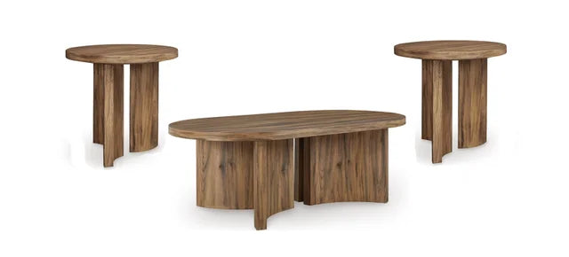 T683 COFFEE TABLE AND 2 END TABLES SET