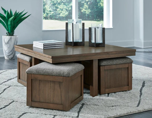 T738-20 COCKTAIL TABLE WITH STOOLS