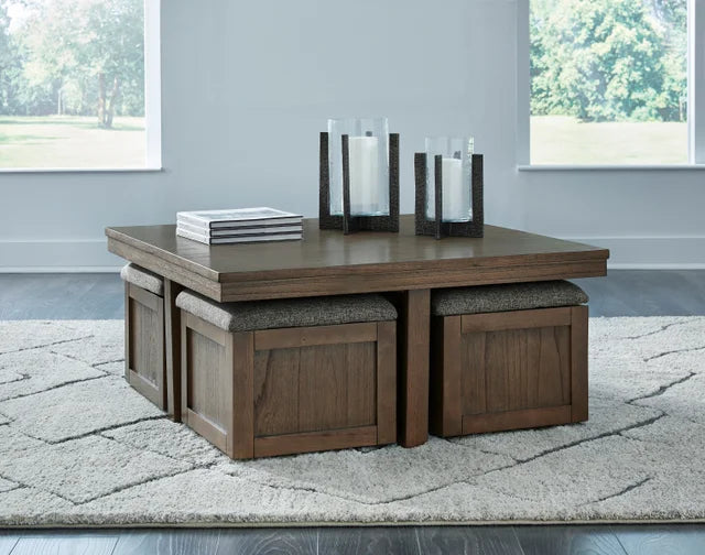 T738-20 COCKTAIL TABLE WITH STOOLS