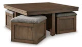 T738-20 COCKTAIL TABLE WITH STOOLS