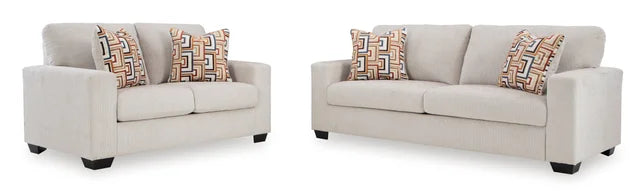 ASHLEY 243-05 SOFA AND LOVESEAT SET IN STONE COLOR