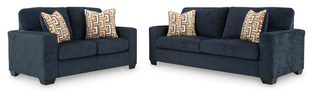 ASHLEY 243-03 SOFA AND LOVESEAT SET IN INK COLOR