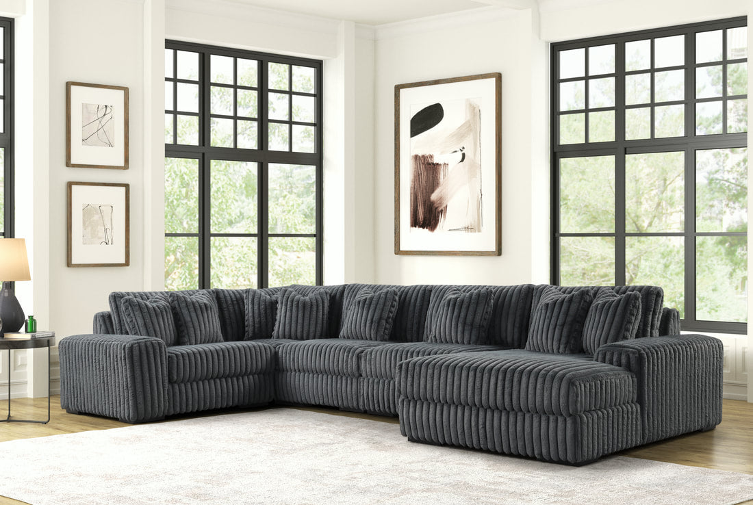 SEASONS2 CHARCOAL 5 PIECE SECTIONAL