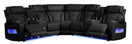 Switch SPAIN BLACK RECLINING SECTIONAL WITH POWER HEADRESTS AND LED LIGHTS 2 image