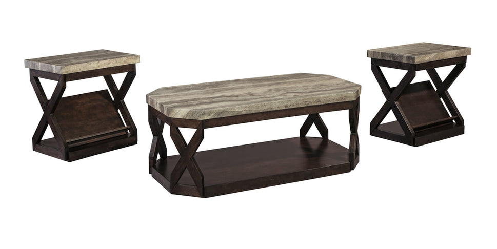 T568-13 OCCASIONAL TABLE AND 2 END TABLES SET
