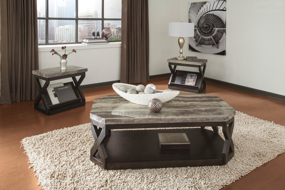 T568-13 OCCASIONAL TABLE AND 2 END TABLES SET