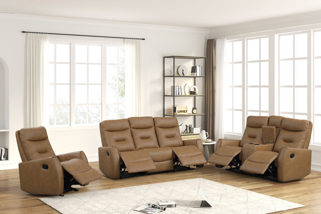 TIGER SADDLE 3 PC RECLINING LIVING ROOM SET