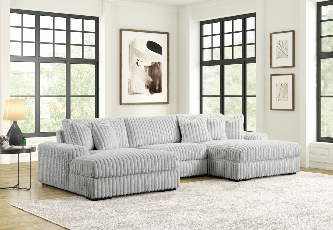 XL SUNDAY2 - GRAY 3PC SECTIONAL
